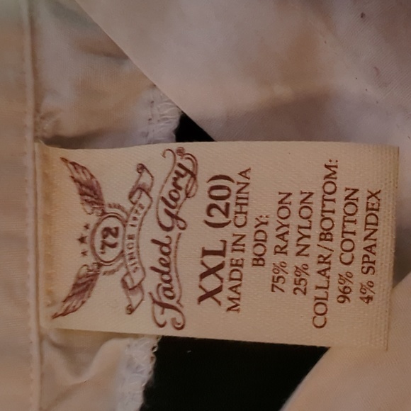 Faded Glory Sweater. White collared  inner shirt under a black cotton sweater. - Picture 3 of 4